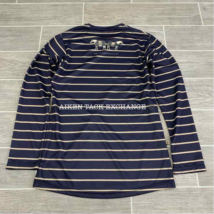 Espoir Equestrian Stripe Long Sleeve Top, Size XS