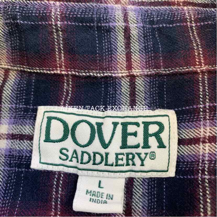Dover Saddlery Long Sleeve Flannel Top, Size Large