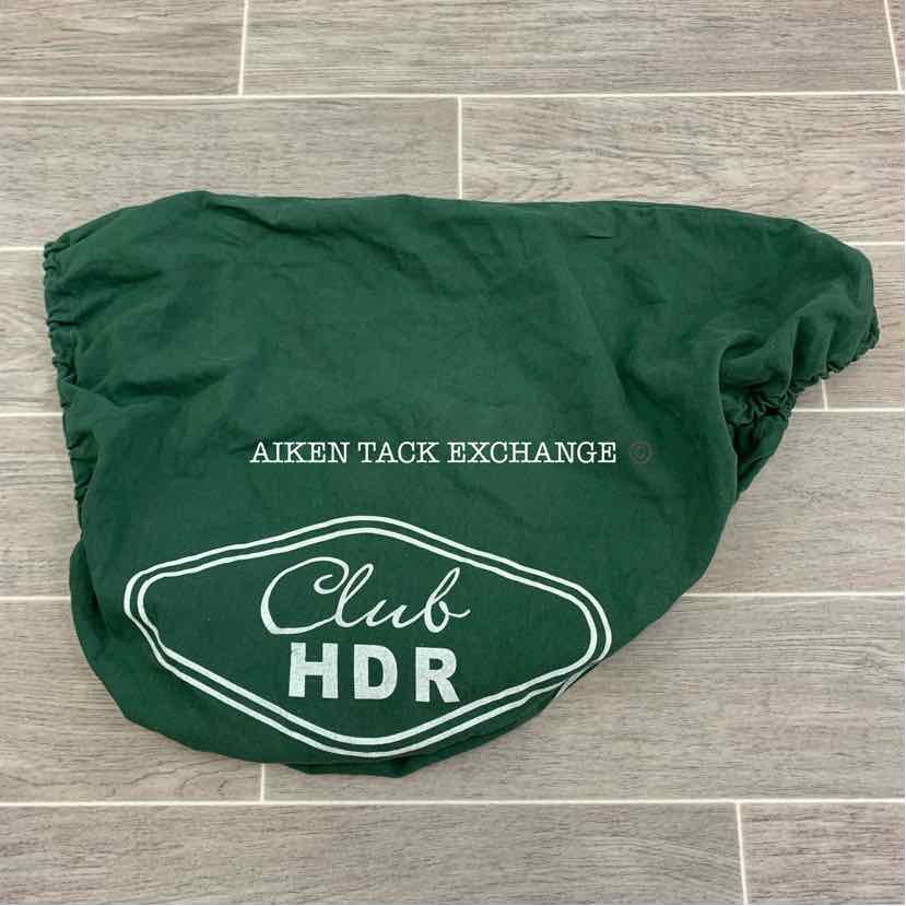 HDR Henri De Rivel Club Saddle Cover, Cloth, Green/White Print