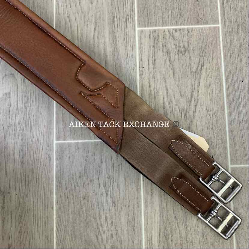Devoucoux Allure Leather Girth with Snap Hook, Brown, 58"