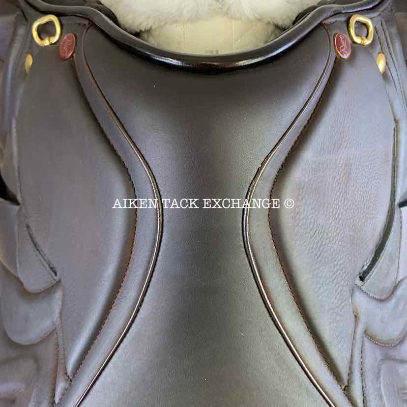 2023 MaxFlex Eventer Monoflap Jump Saddle, 17.5" Seat, Flex Tree - Adjustable (Custom Gullet), Wool Flocked Panels