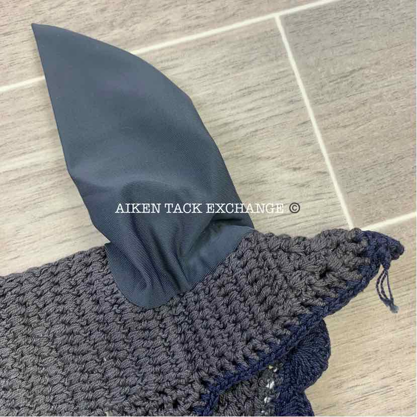 USG by KL Select Fly Veil Ear Bonnet, Anthracite/Rose, Size Full, Brand New