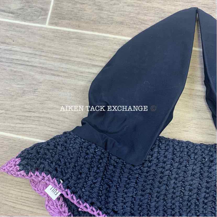 USG by KL Select Fly Veil Ear Bonnet, Navy/Lilac, Size Full, Brand New