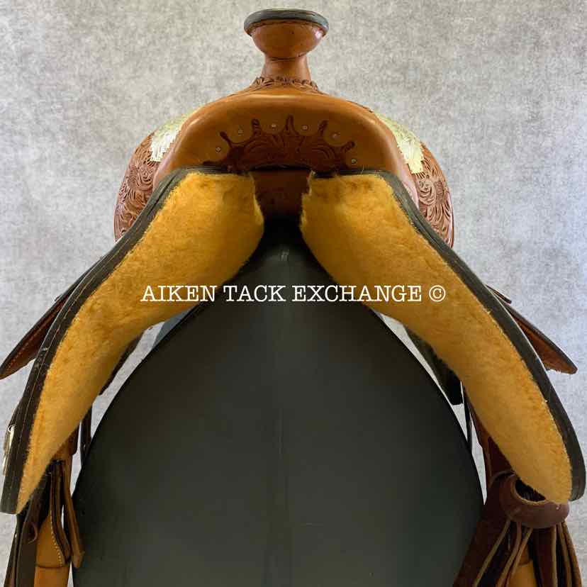 **SOLD** Silver Royal Western Show Saddle, 17" Seat, Regular Tree - Semi QH Bars, Comes with Matching Tack