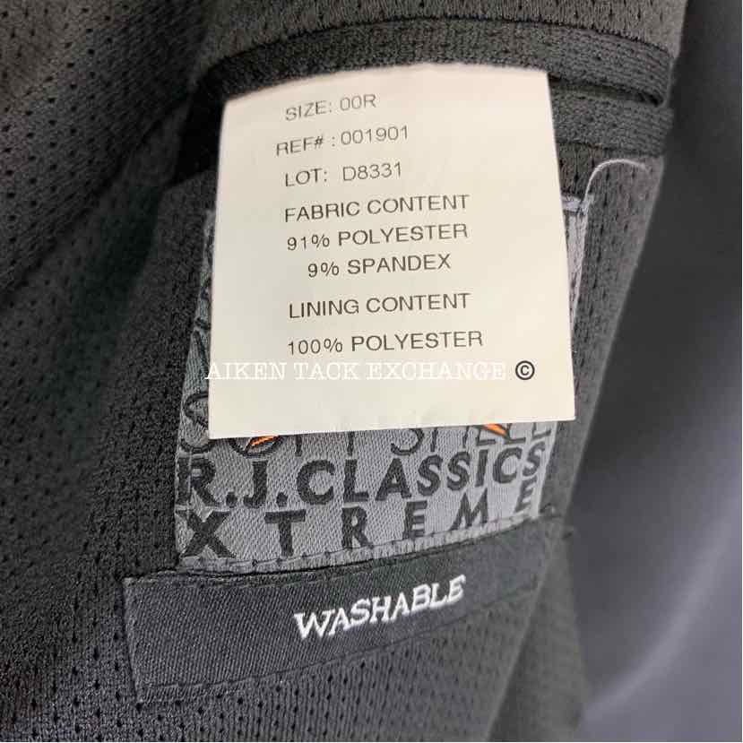 RJ Classics Xtreme Stretch Washable Show Coat, Size 00 R