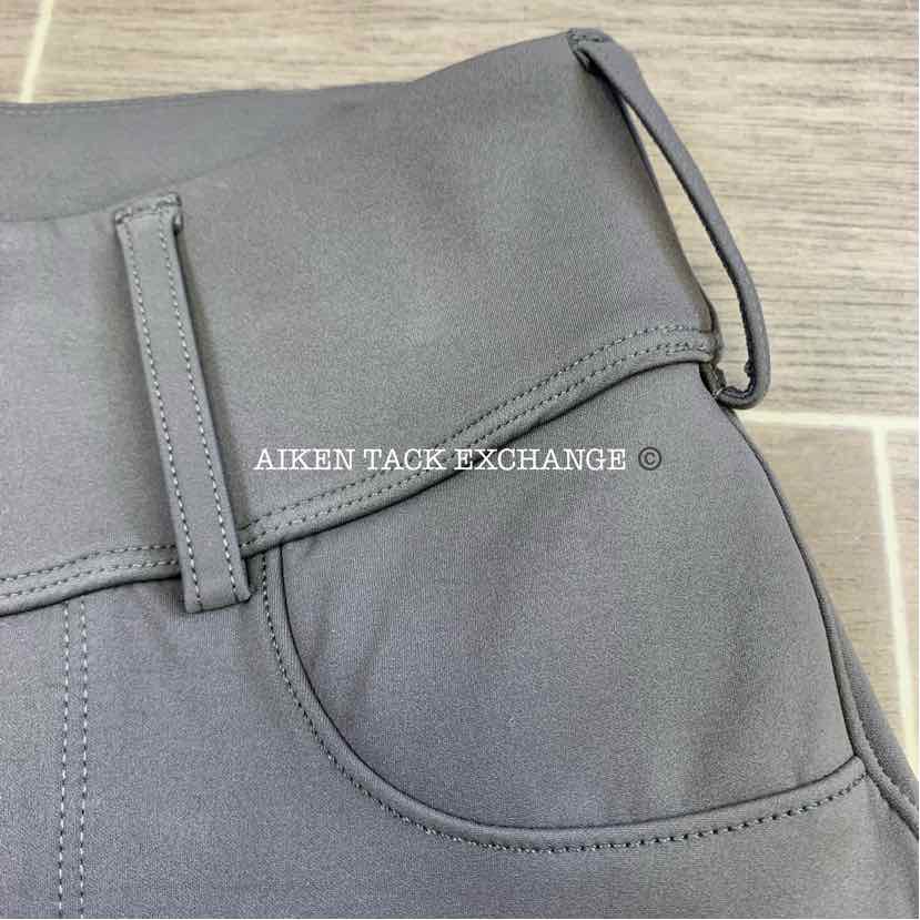 CAS Diamond Silicone Full Seat Compression Breeches, Grey, Size Large