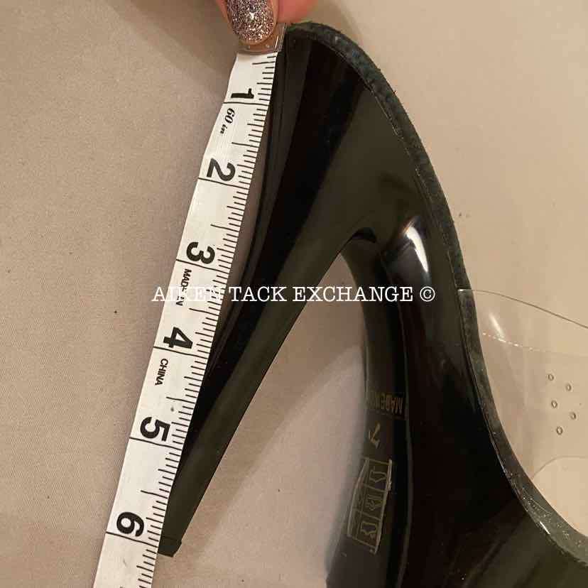 Women's 7, Ellie 601-Vanity Mule with 6" Heel, Clear/Black:Arielle's Wardrobe: Footwear:Ellie:The Aiken Tack Exchange