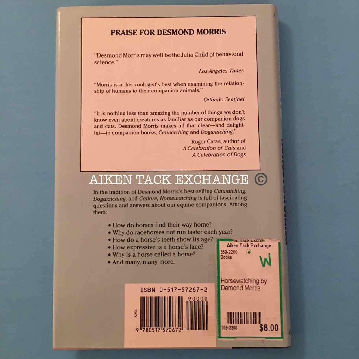 Horsewatching by Demond Morris:Books: Aiken Tack Exchange:The Aiken Tack Exchange
