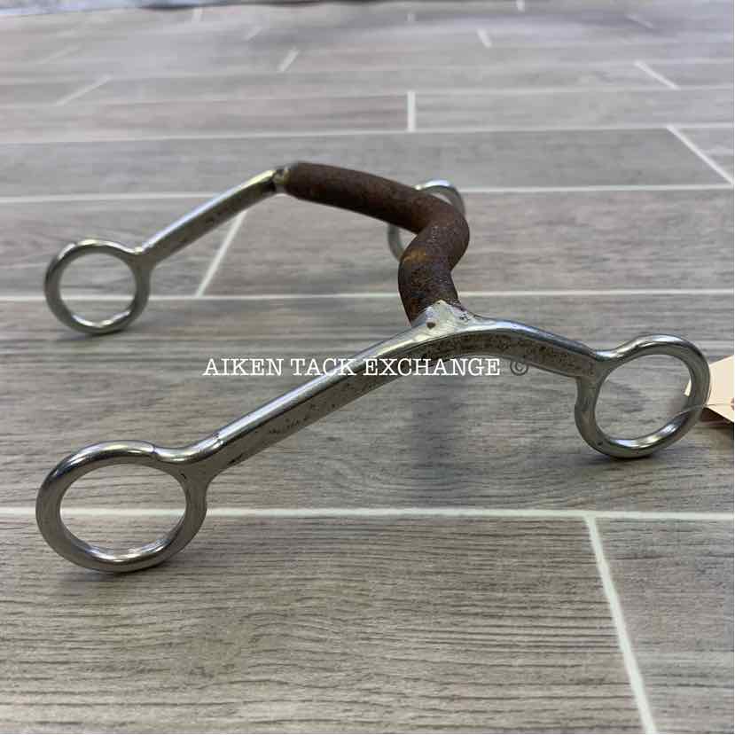 Bit Master Ported Sweet Iron Mullen Mouth Shank Bit 5"