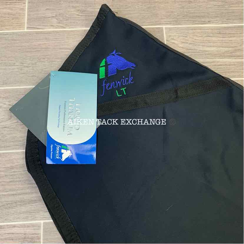 **CLEARANCE** Fenwick Equestrian LT Liquid Titanium Quarter Sheet, Black, Size M