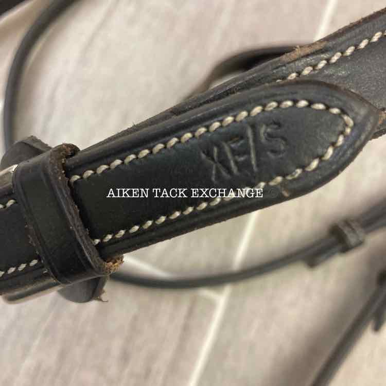 Oversize, Bridleway Fancy Stitched Raised Hunter Bridle (No Reins) Brown