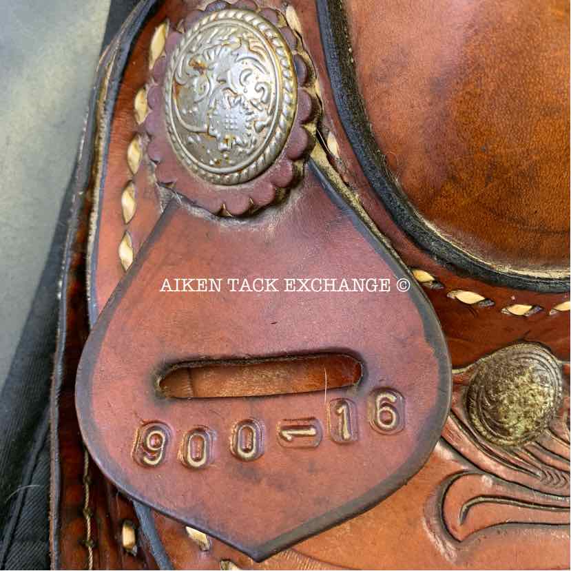 **SOLD** Buffalo Saddlery 900 Roper Style Western Saddle, 16" Seat, Regular Tree - Semi QH Bars