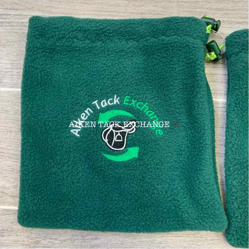 Aiken Tack Exchange Logo Protective Fleece Stirrup Bags, Green