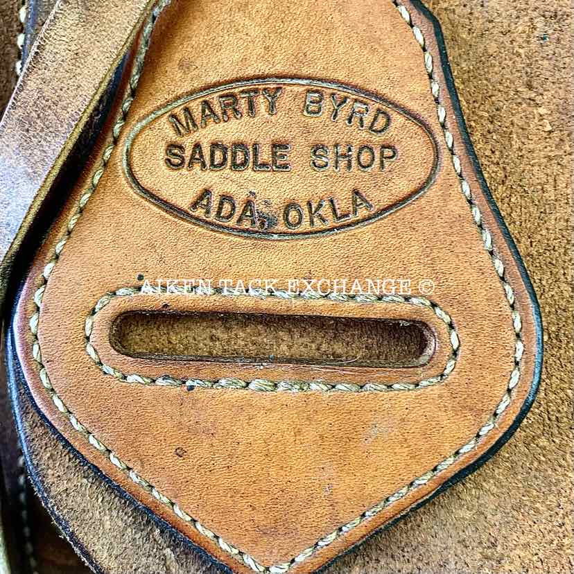 Marty Byrd Saddle Shop Roping Western Saddle, 16" Seat, Regular Tree - Semi QH Bars