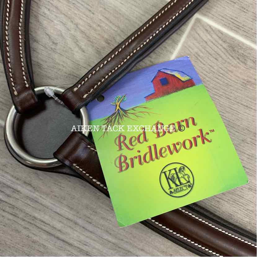 KL Select Red Barn Padded Fancy Stitch Breastplate, Size Pony