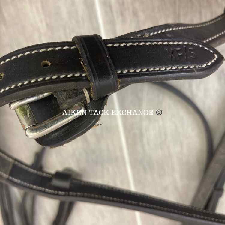 Oversize, Bridleway Fancy Stitched Raised Hunter Bridle (No Reins) Brown