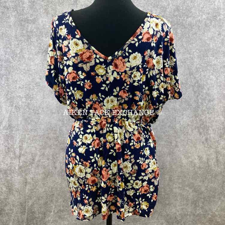 Maurices Short Sleeve Floral Top, Size 0 (Large)