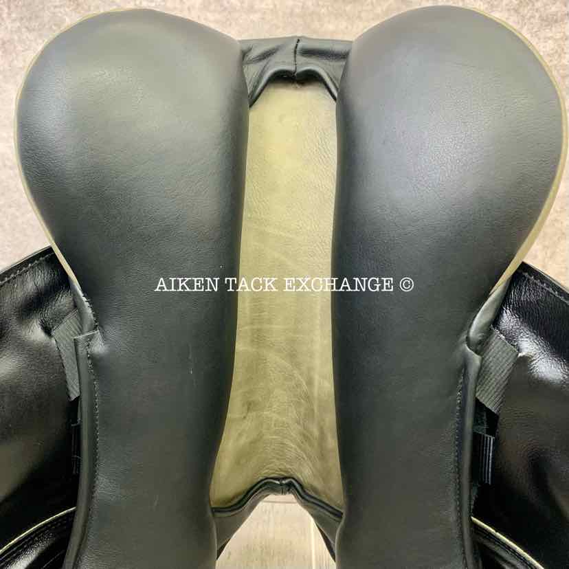 2018 Custom Saddlery Advantage Monoflap (Single Flap) Dressage Saddle, 17.5” Seat, Adjustable Tree, Wool Flocked Panels