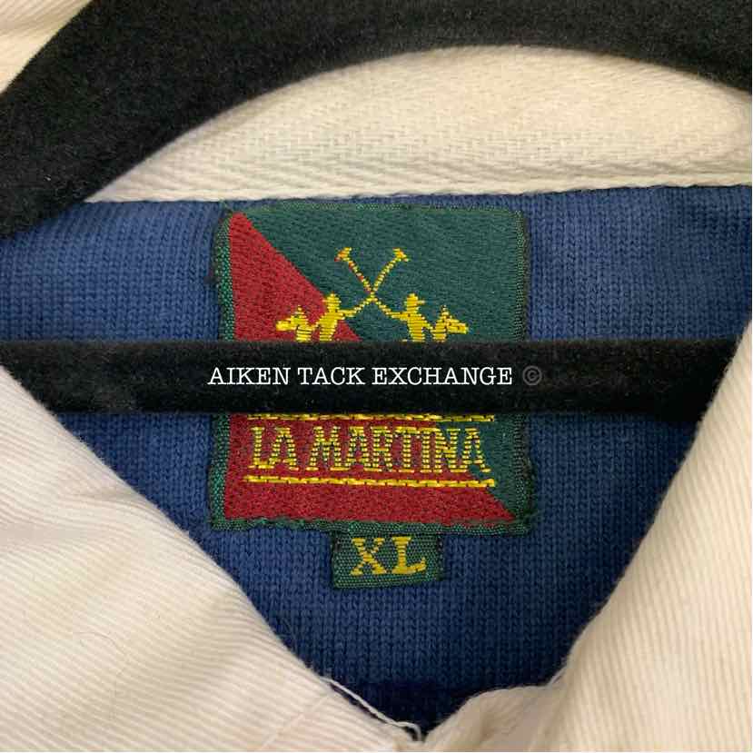 La Martina Polo Gear Long Sleeve Pique Polo Shirt, Size XL