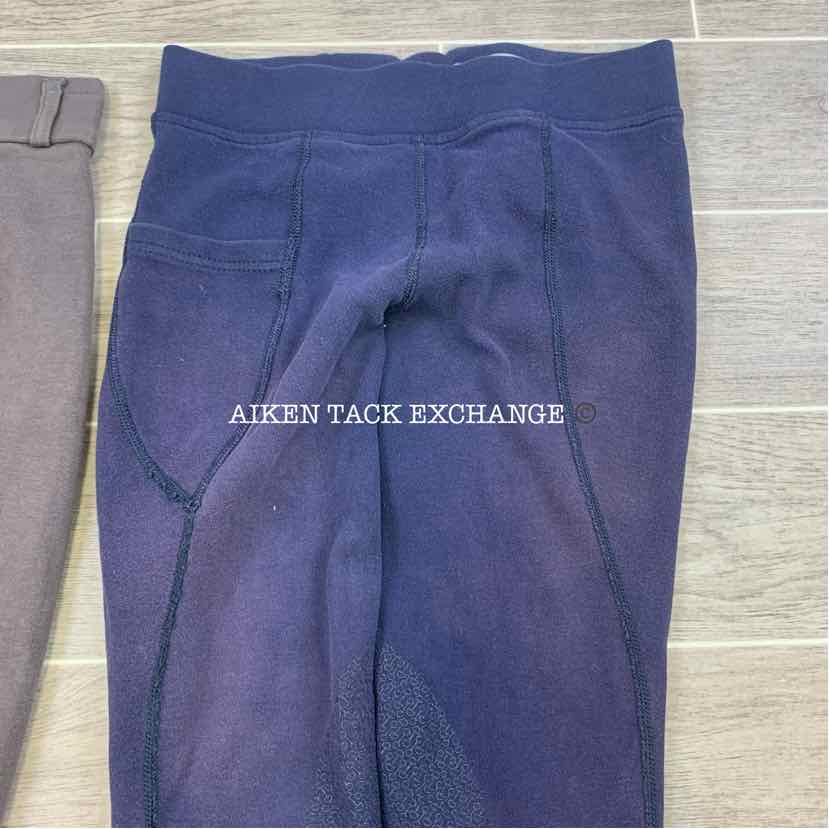 BARGAIN BUNDLE: 2 Pairs of Riding Sport Knee Patch Breeches Tights, Size 12