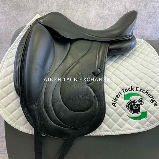 2018 Antares Cadence Monoflap Dressage Saddle, 17.5" Seat, 3R Flap, Wide Tree, Foam Panels, Buffalo Leather