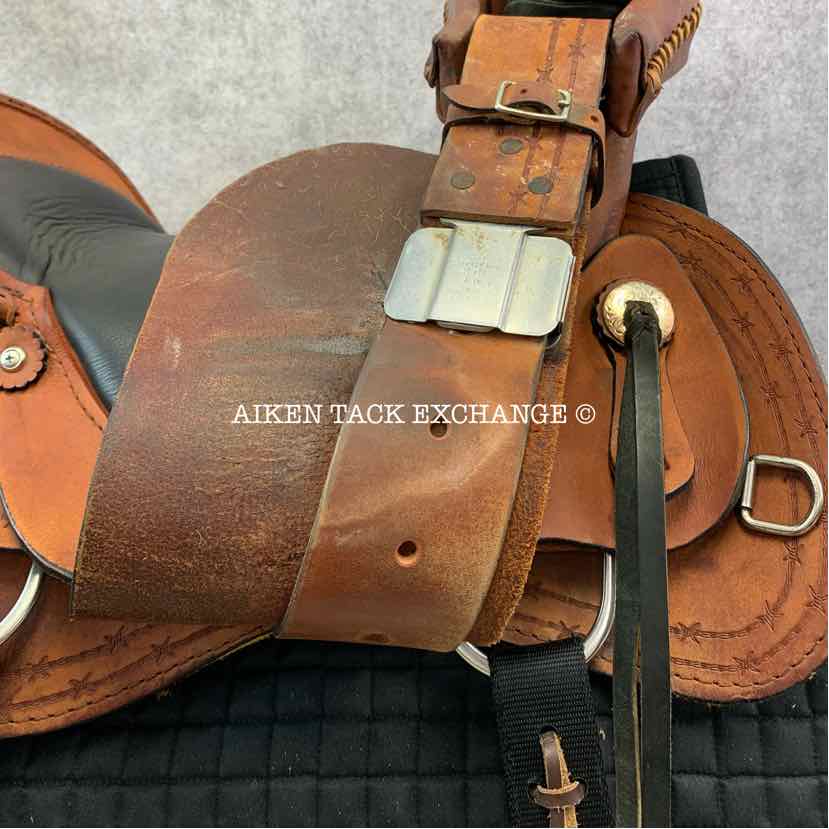**SOLD** Wyoming Saddlery Roping Western Saddle, 16" Seat, Wide Tree - Full QH Bars