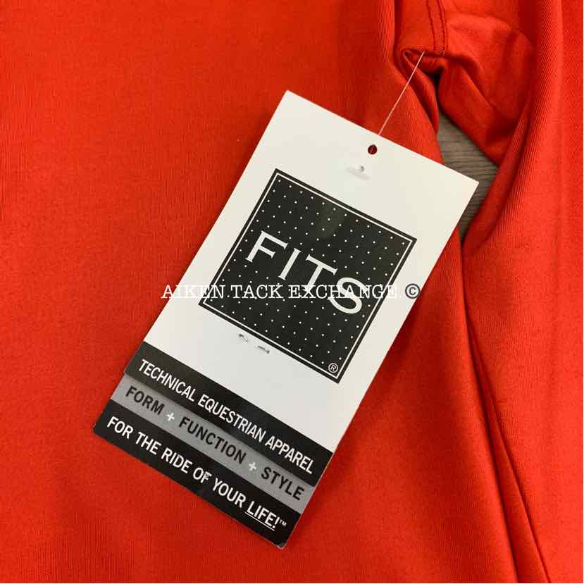 Women's S, FITS Cool Breeze Long Sleeve UPF Sun Shirt, Orange/Zebra, Brand New