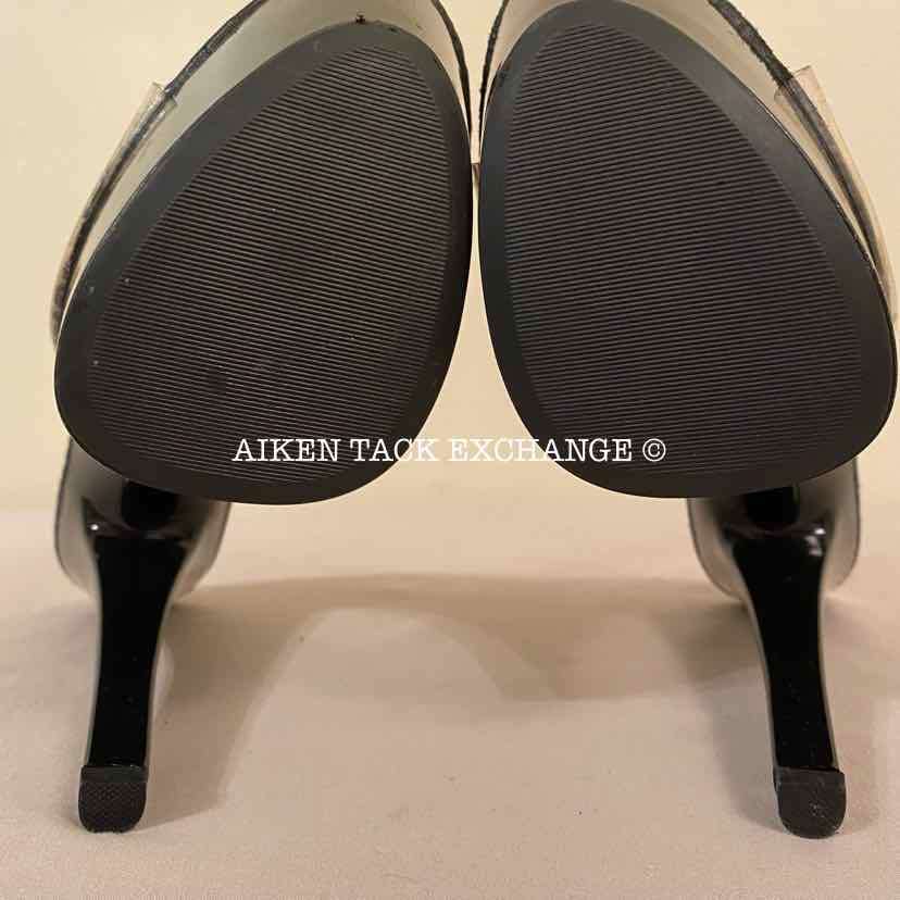 Women's 7, Ellie 601-Vanity Mule with 6" Heel, Clear/Black:Arielle's Wardrobe: Footwear:Ellie:The Aiken Tack Exchange