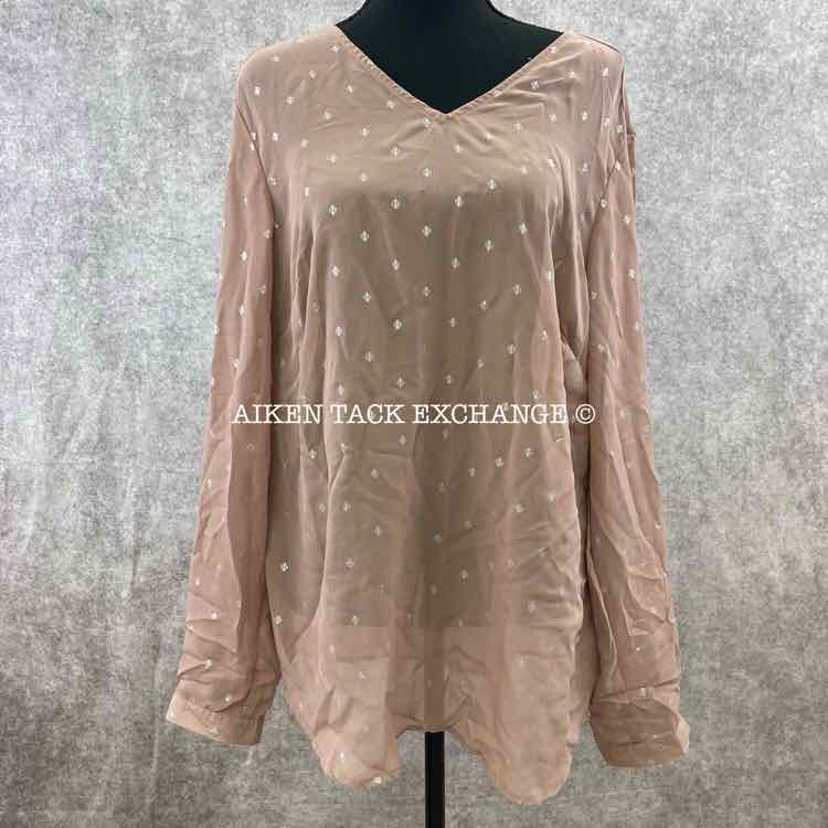 Maurices Long Sleeve Sheer Top, Plus Size 0 (Large)