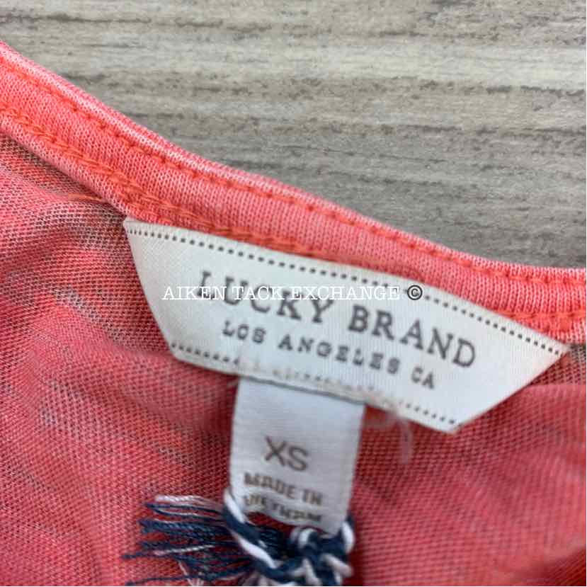 Lucky Brand Short Sleeve Top, XSmall