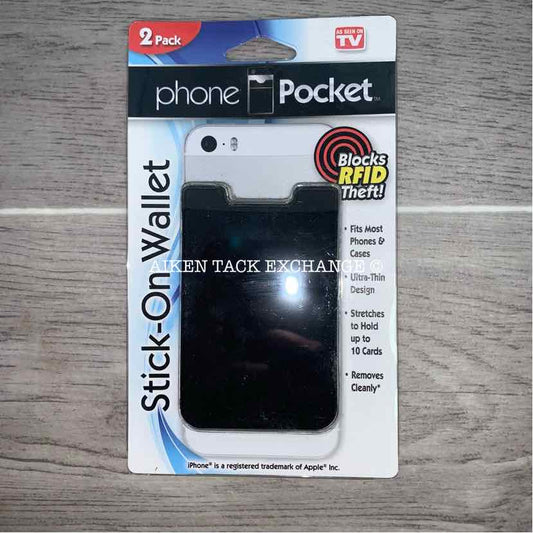 2-Pack, Phone Pocket Stick-On Wallet w Built-In RFID Theft Protection