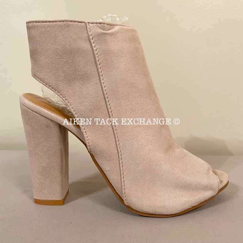 Women's 8, Fashion Peep Toe Bootie Heels, Light Pink:Arielle's Wardrobe: Footwear:Fashion:The Aiken Tack Exchange