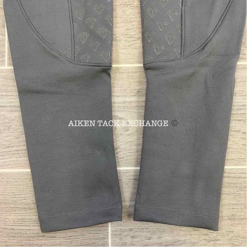 CAS Diamond Silicone Full Seat Compression Breeches, Grey, Size Large