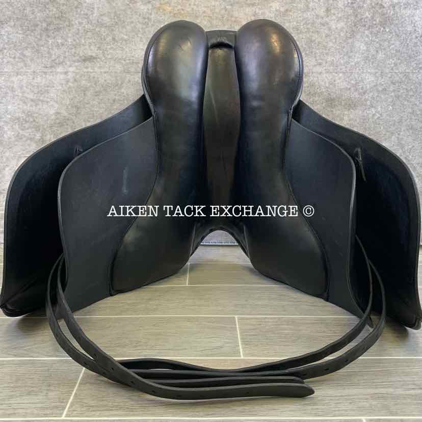 **SOLD** 2002 Centaur Saddlery by Michael Stokes Dressage Saddle, 17" Seat, Extra Short Flap, Medium Tree, Wool Flocked Panels