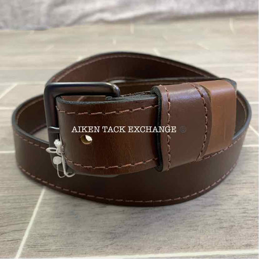 Brown Leather Belt, Size 44, Brand New