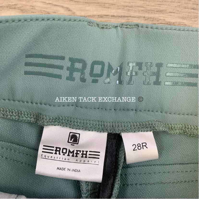 Romfh Sarafina Euro Grip Silicone Knee Patch Breeches, Size 28 R