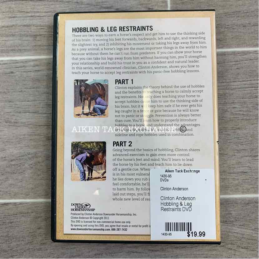 Clinton Anderson Hobbling & Leg Restraints DVD