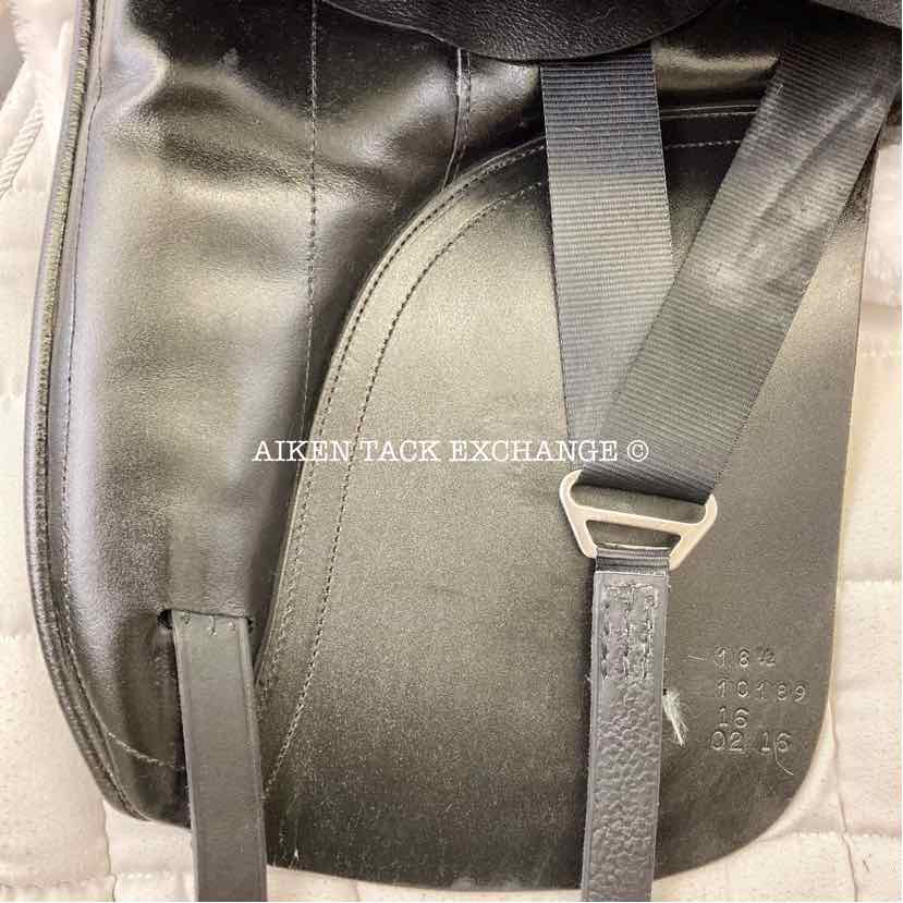 2016 Custom Saddlery Wolfgang Solo Dressage Saddle, 18.5” Seat, Adjustable Tree, Wool Flocked Panels, Buffalo Leather