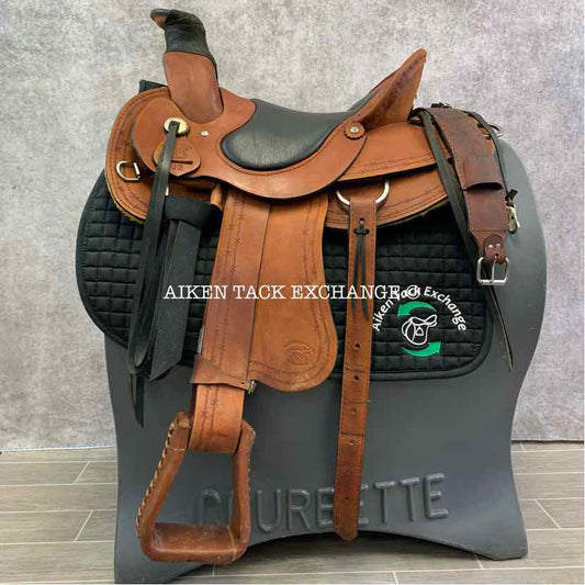**SOLD** Wyoming Saddlery Roping Western Saddle, 16" Seat, Wide Tree - Full QH Bars