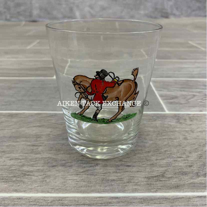 Hunt Scene Old Fashion Glass