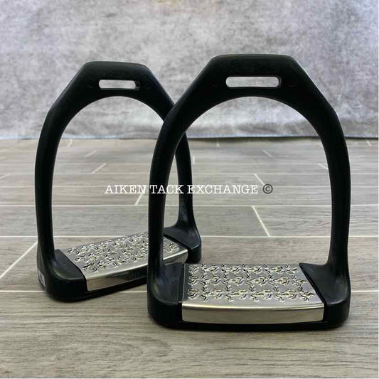 Equi Wing Wide Track Stirrups w Cheese Grater Pads 4.75"