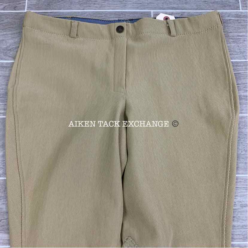 TuffRider Low Rise Pull On Knee Patch Breeches, Size 34