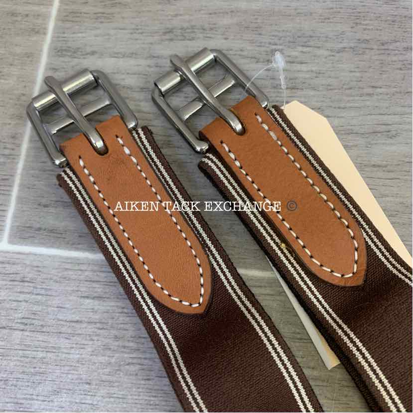 Butet Ergonomic Belly Guard Stud Girth, Brown, 50", Brand New