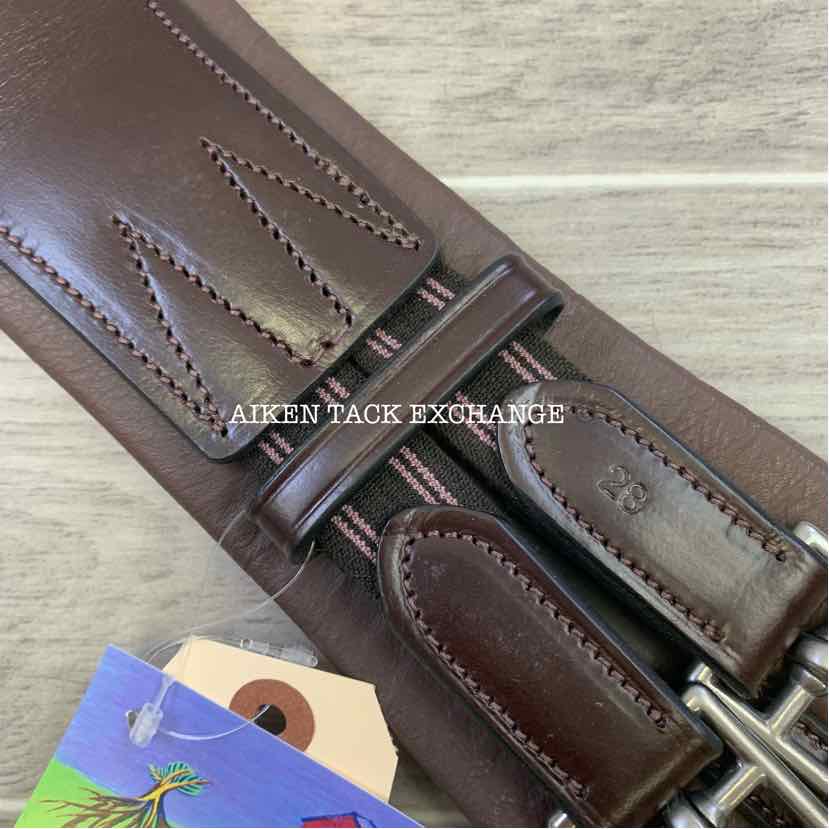 KL Select Red Barn Smart Contour Dressage Girth, Brown, 28"