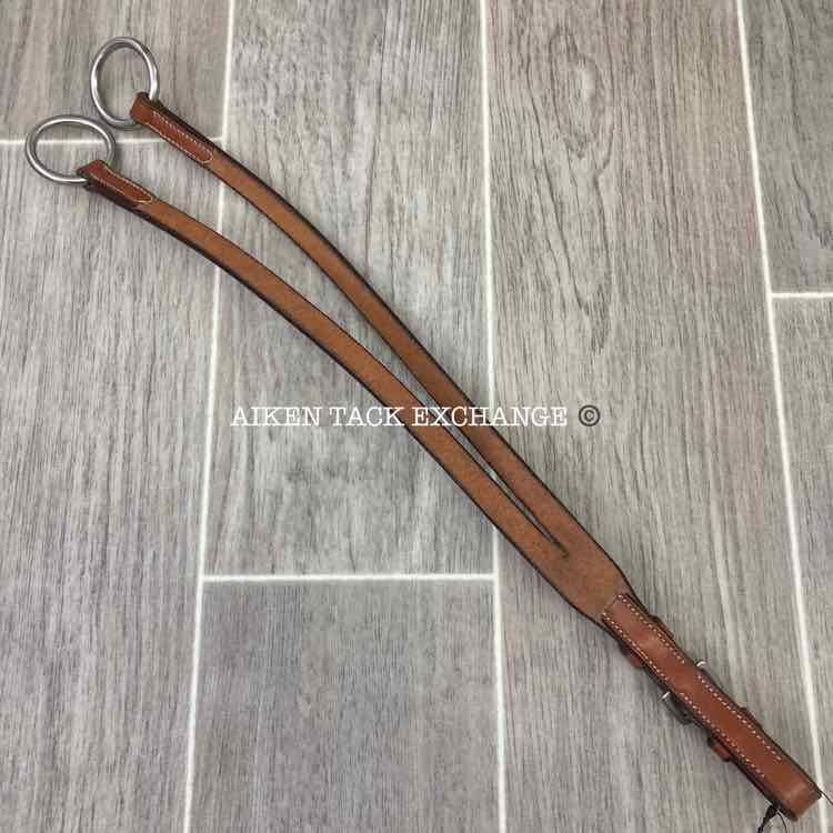Flat Leather Running Martingale Attachment, Brown, Size Cob