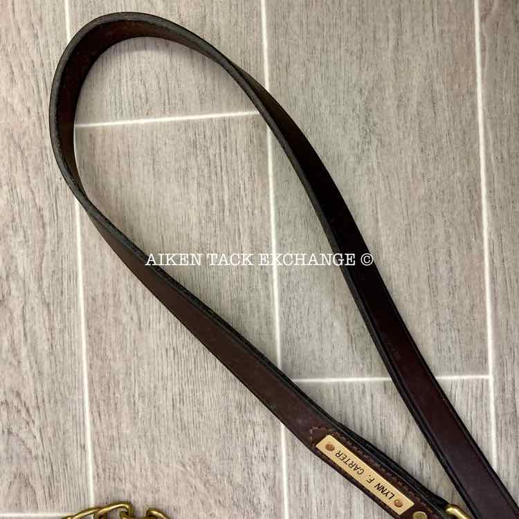 Nunn Finer Leather Lead with Brass Chain (has name plate)