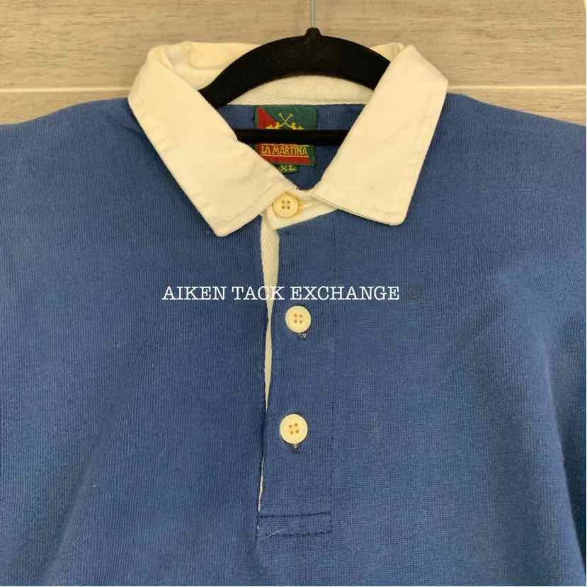 La Martina Polo Gear Long Sleeve Pique Polo Shirt, Size XL