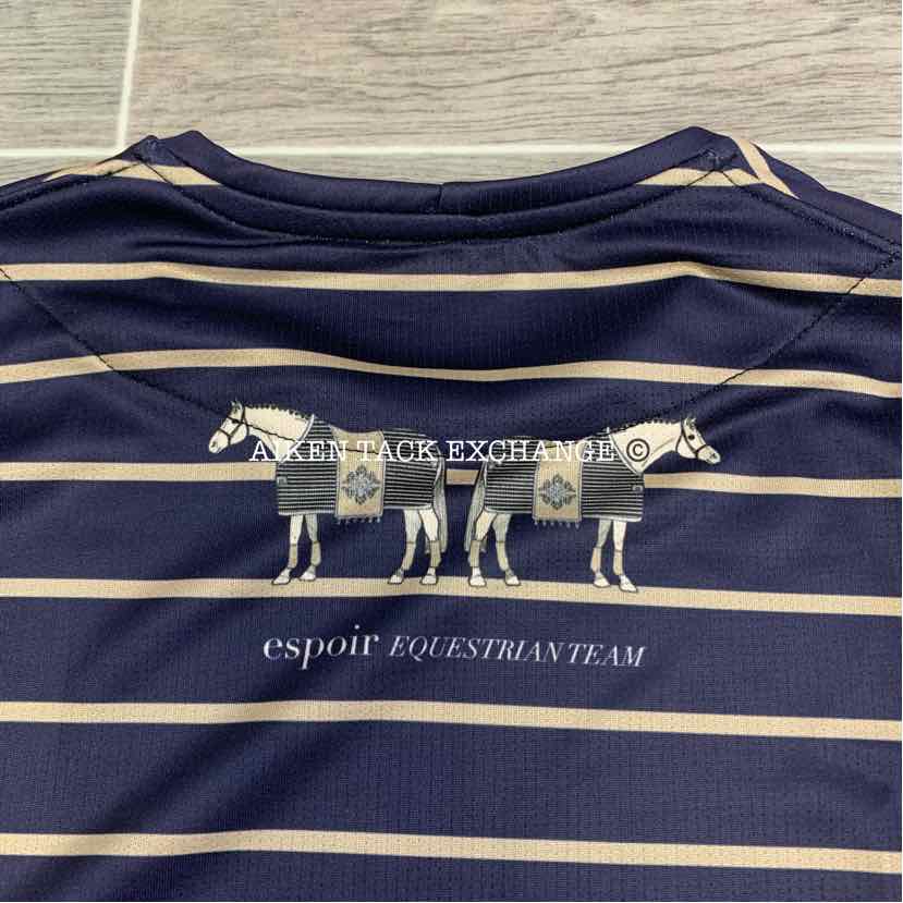 Espoir Equestrian Stripe Long Sleeve Top, Size XS