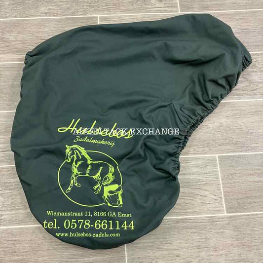 Hulsebos Saddle Cover, Cloth, Dark Grey/Lime Green Print