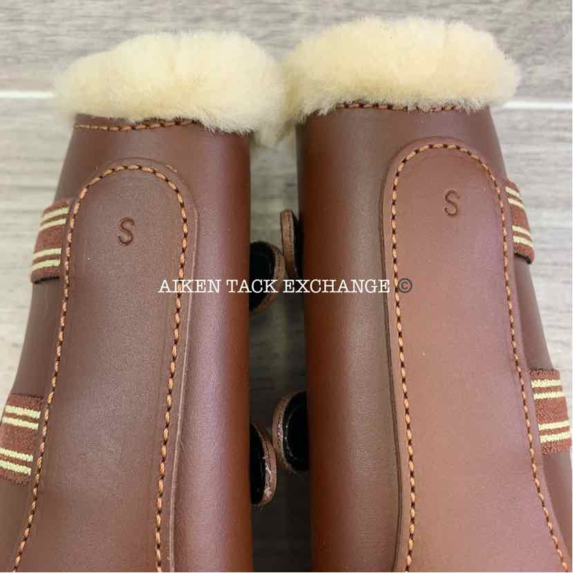 Prestige Sheepskin Lined Leathers Front Boots, Size Small
